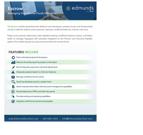 escrow product sheet